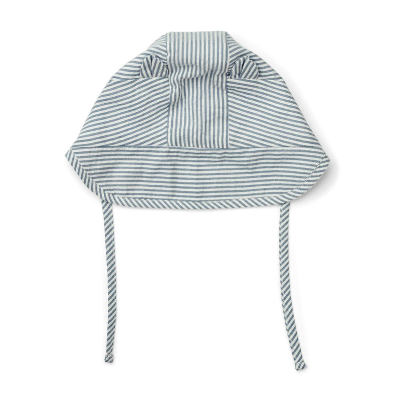 Liewood Rae Baby Sun Hat - Y/D stripe: Blue wave/creme de la creme - HATS/CAP