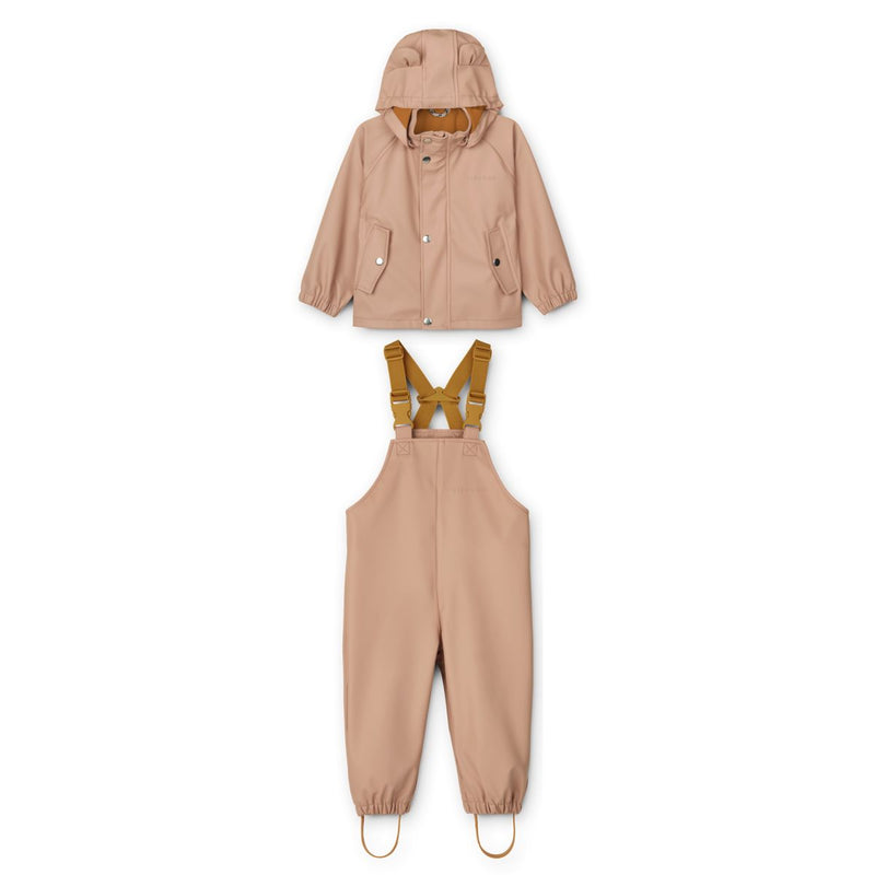 Liewood Rafael rainwear set Mini - Dark rose - SET