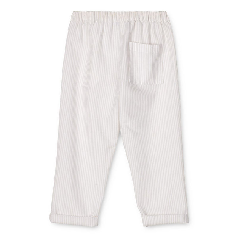 Liewood Orlando stripe pants - Y/D stripes Crisp white / Sandy - PANTS