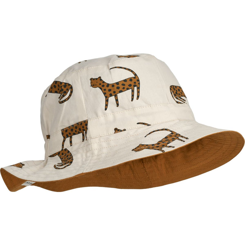 Liewood Sander Reversible Sun Hat - Leopard / Sandy - HATS/CAP