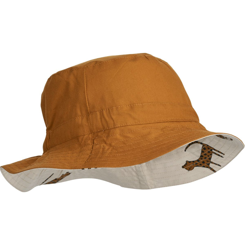 Liewood Sander Reversible Sun Hat - Leopard / Sandy - HATS/CAP