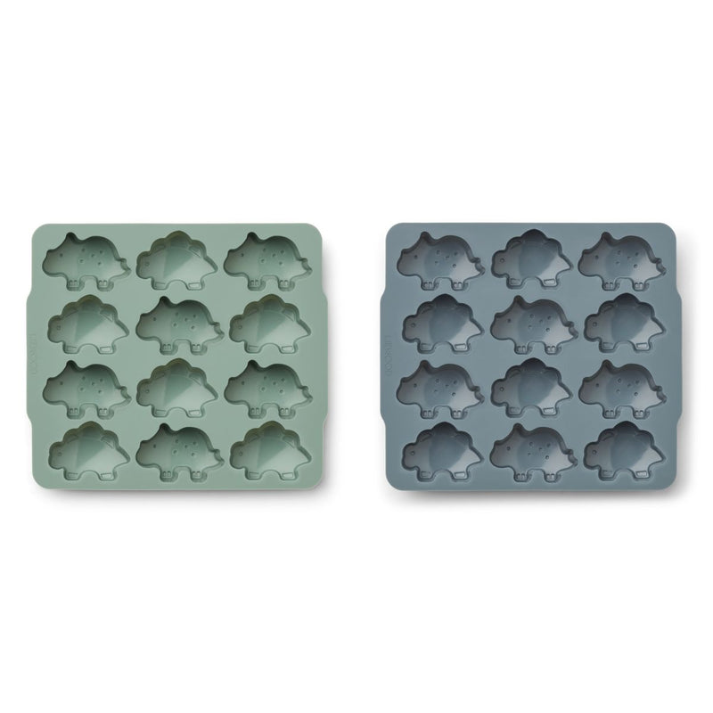 Liewood Sonny Ice Cube Tray 2 Pack - Peppermint / whale blue mix - ICE CUBE TRAY