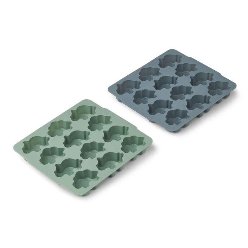 Liewood Sonny Ice Cube Tray 2 Pack - Peppermint / whale blue mix - ICE CUBE TRAY