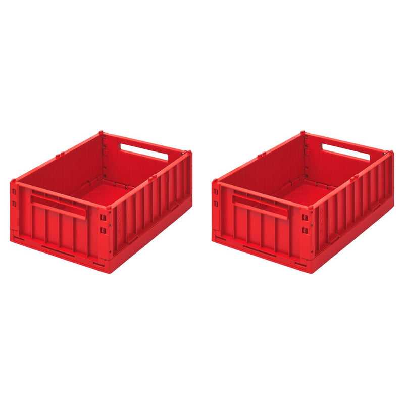 Liewood Weston Medium Storage Box 2 Pack - Apple red - STORAGE BOX