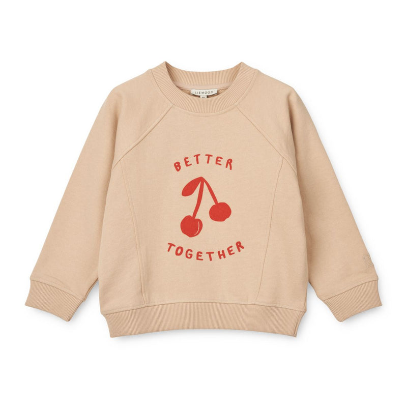 Liewood Aude placement sweatshirt - Cherries / Apple blossom - SWEATSHIRT