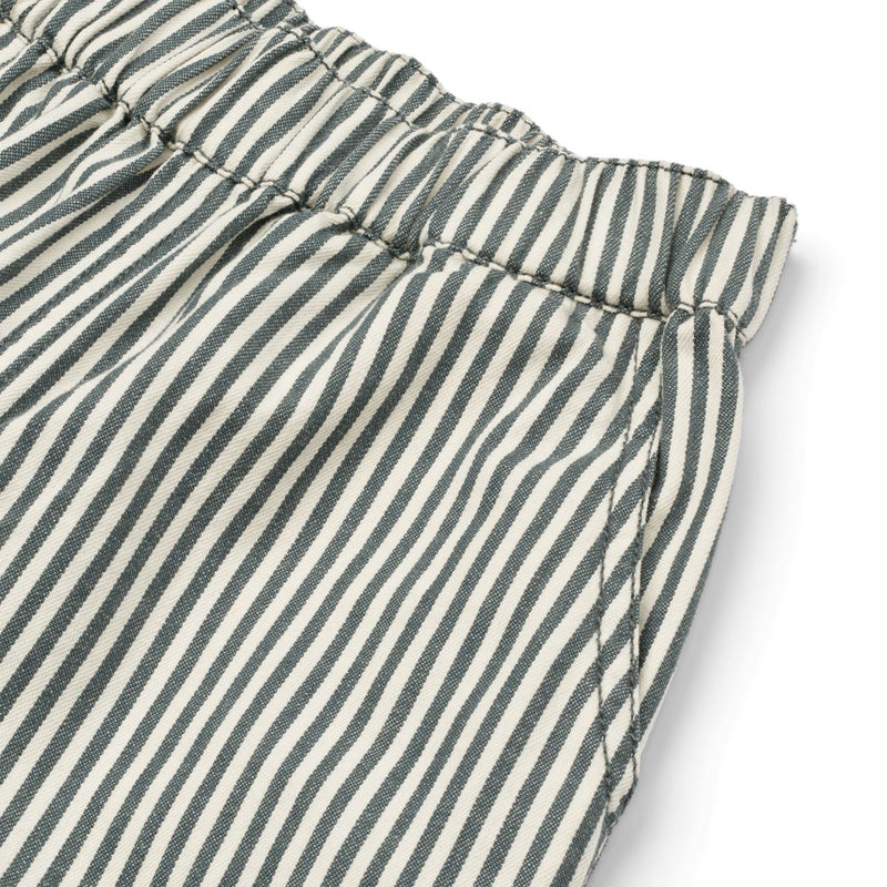 Liewood Ayo striped shorts - Y/D Stripe Whale Blue / Creme de la Creme - SHORTS