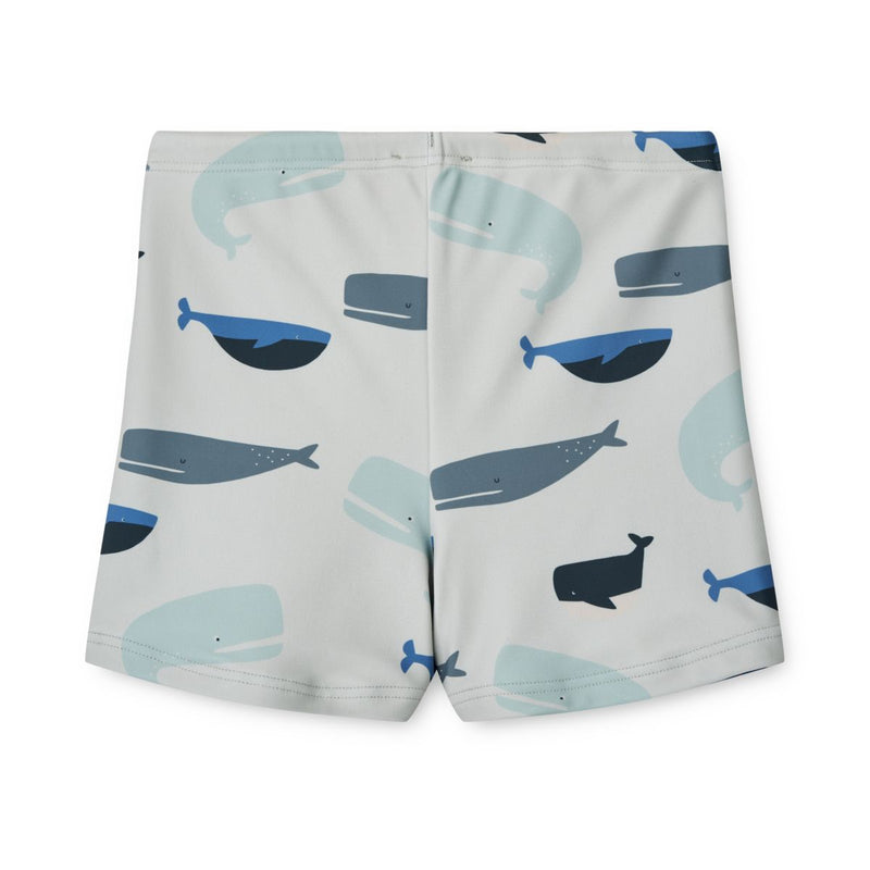 Liewood Otto Swim Pants - Whales / Cloud blue - SWIMPANTS