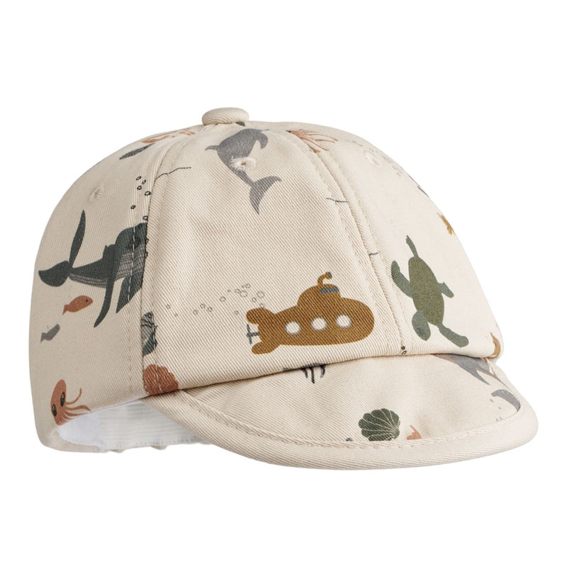 Liewood Tone baby cotton cap - Sea creature / Sandy - HATS/CAP