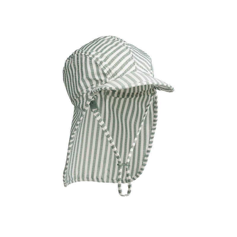Liewood Lusio seersucker sun hat - Y/D stripe Peppermint / Creme de la creme - SWIM HAT