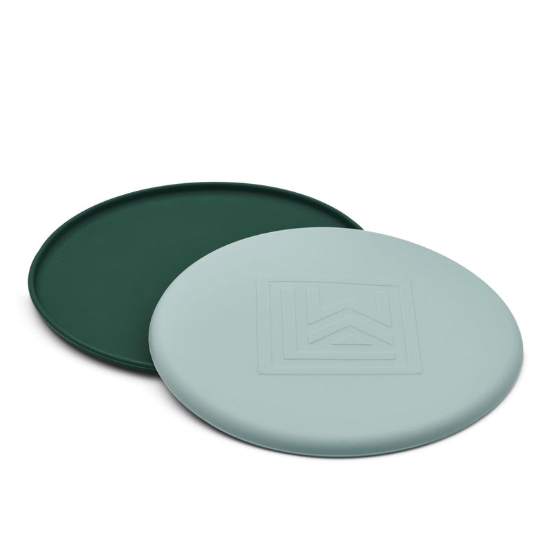 Liewood Brice silicone frisbee - Garden green / Ice blue - GARDEN GAME