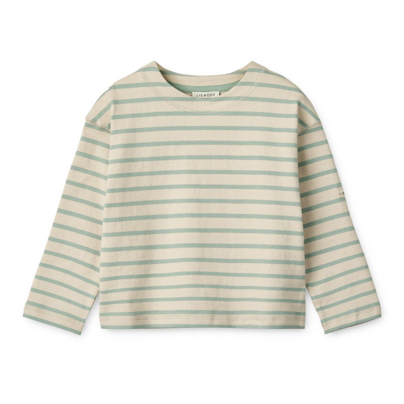 Liewood Farah stripe sweatshirt - Y/D Stripe Ice blue / Sandy - SWEATSHIRT