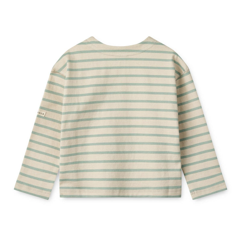 Liewood Farah stripe sweatshirt - Y/D Stripe Ice blue / Sandy - SWEATSHIRT