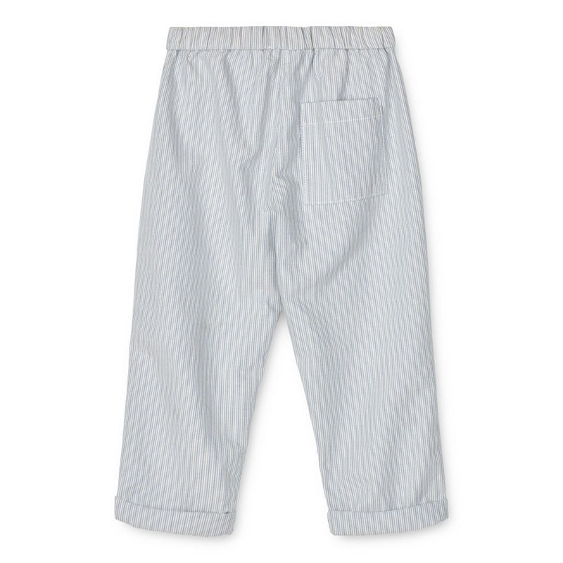 Liewood Orlando stripe cotton trousers - Y/D Stripe Riverside / Creme de la creme - PANTS