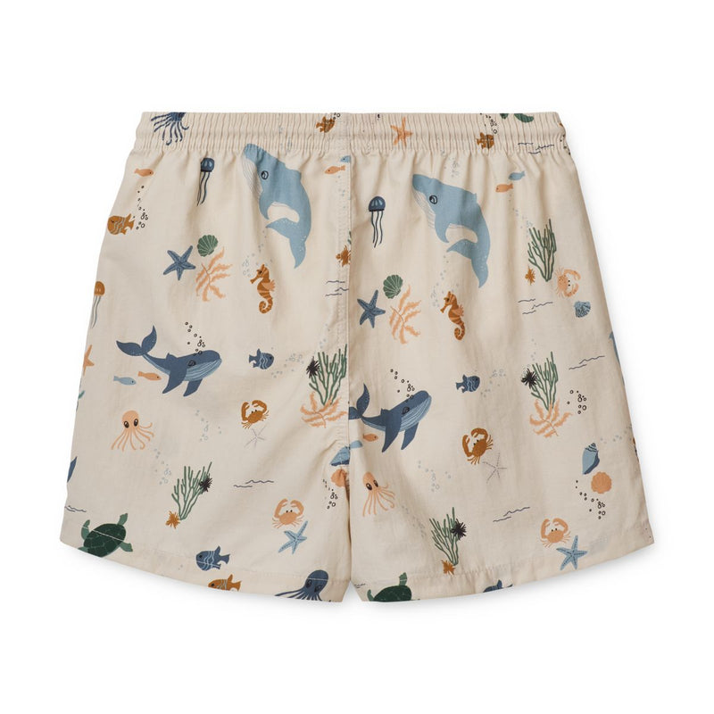 Liewood Duke Printed Board shorts - Sea creature / Sandy - BOARD SHORTS